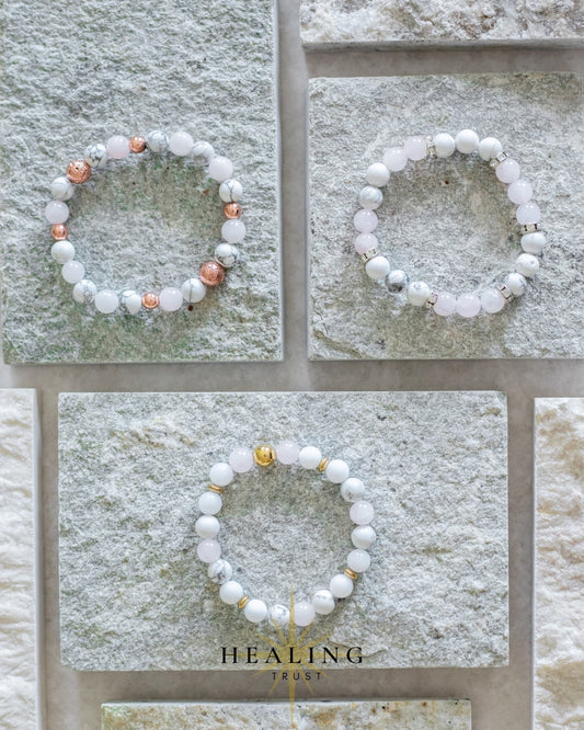 "Howlite is a stone that joins you to a more thoughtful way of living. It's a crystal that helps you slow down and absorb, clearing the constant stream of chatter from your head."