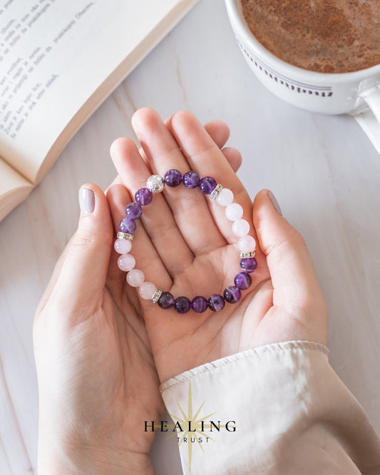 "The stone of inner peace and calm, Amethyst is a great way to clear your mind and promote relaxation."