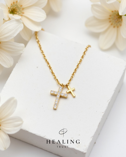 Blessings Cross Necklace (Gold Plated)