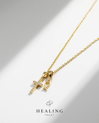 Abundance Cross Necklace (Gold Plated)