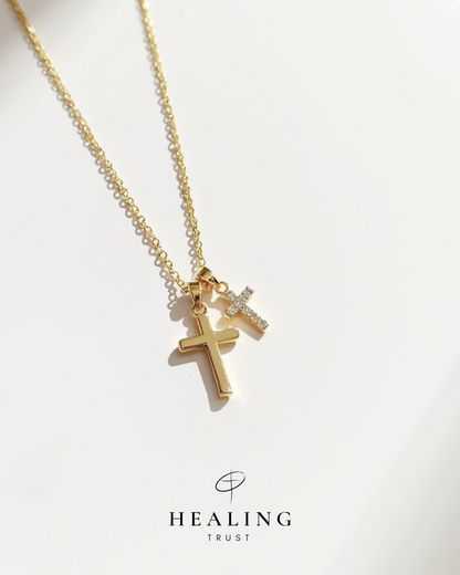 Praise Cross Necklace (Gold Plated)