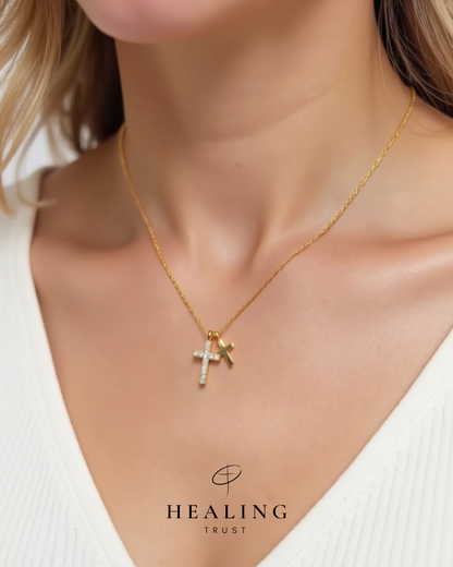 Blessings Cross Necklace (Gold Plated)