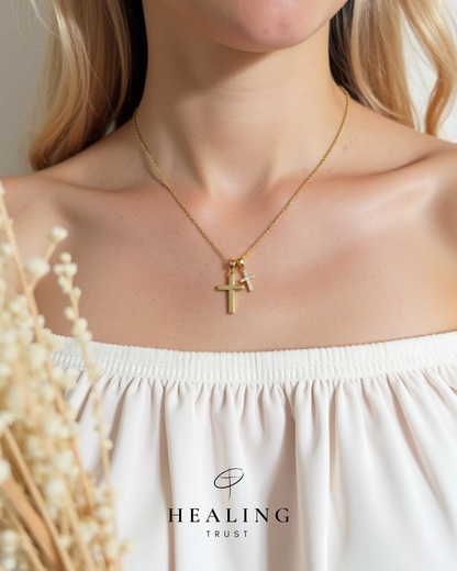 Praise Cross Necklace (Gold Plated)