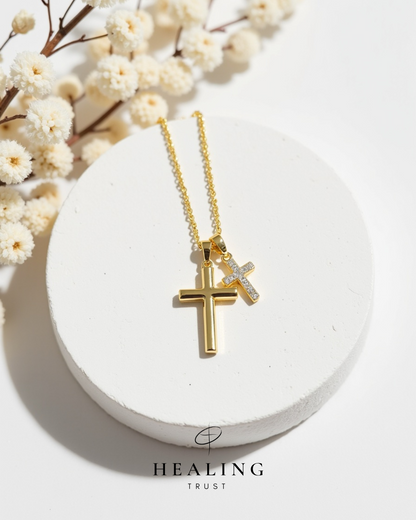 Praise Cross Necklace (Gold Plated)