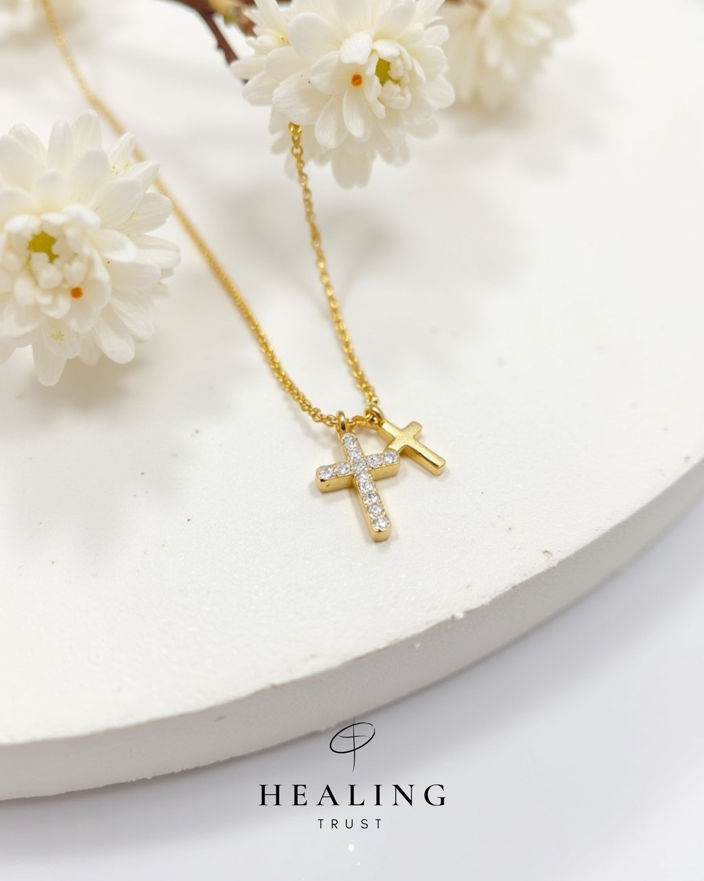 Blessings Cross Necklace (Gold Plated)