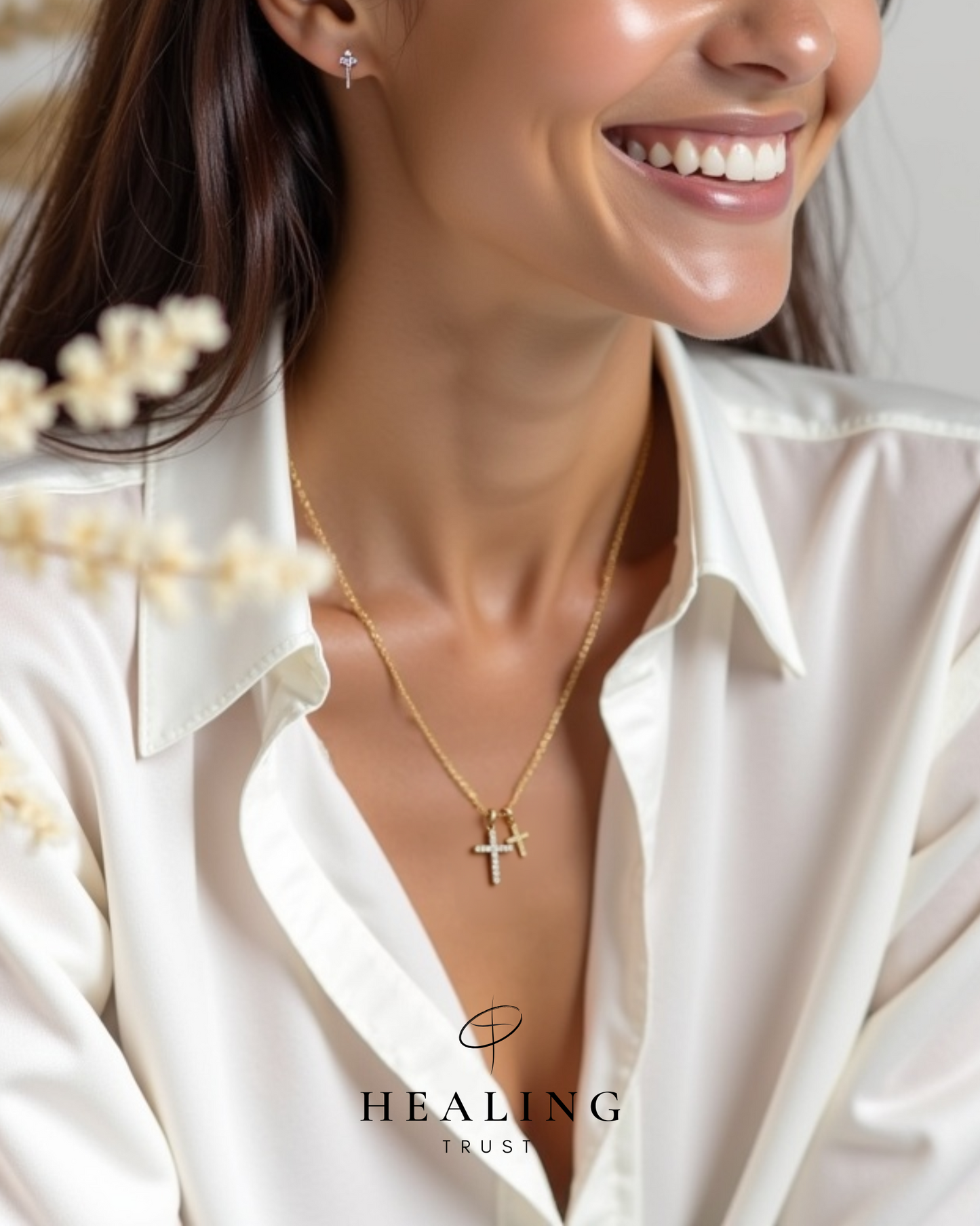 Blessings Cross Necklace (Gold Plated)