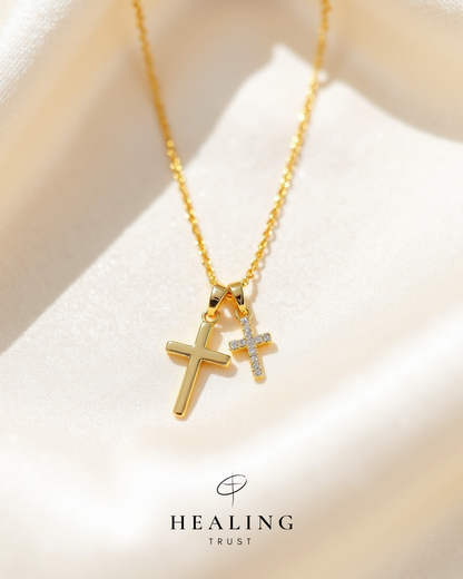 Praise Cross Necklace (Gold Plated)