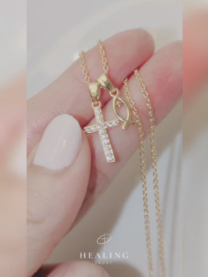 Abundance Cross Necklace (Gold Plated)